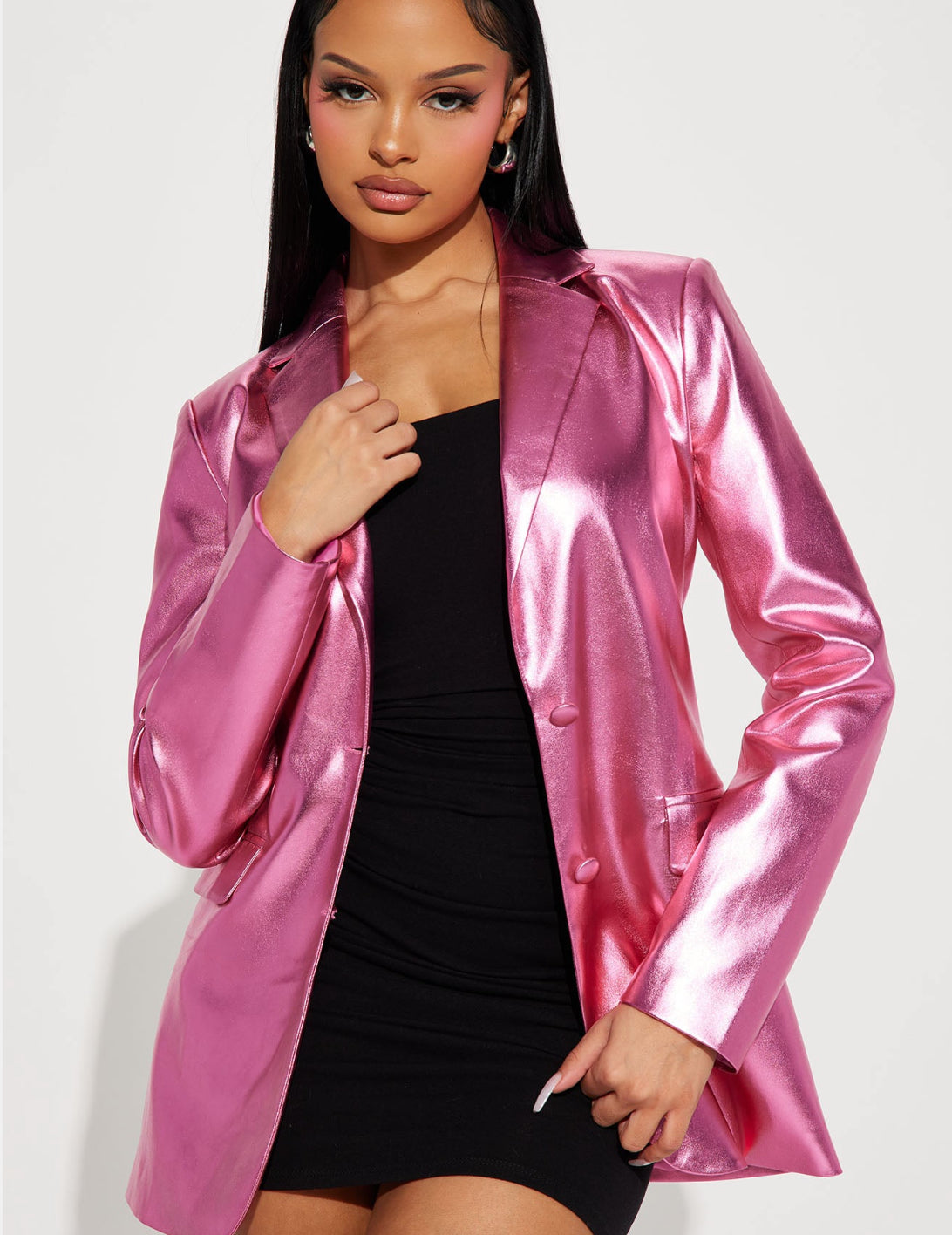 Pink Metallic Blazer