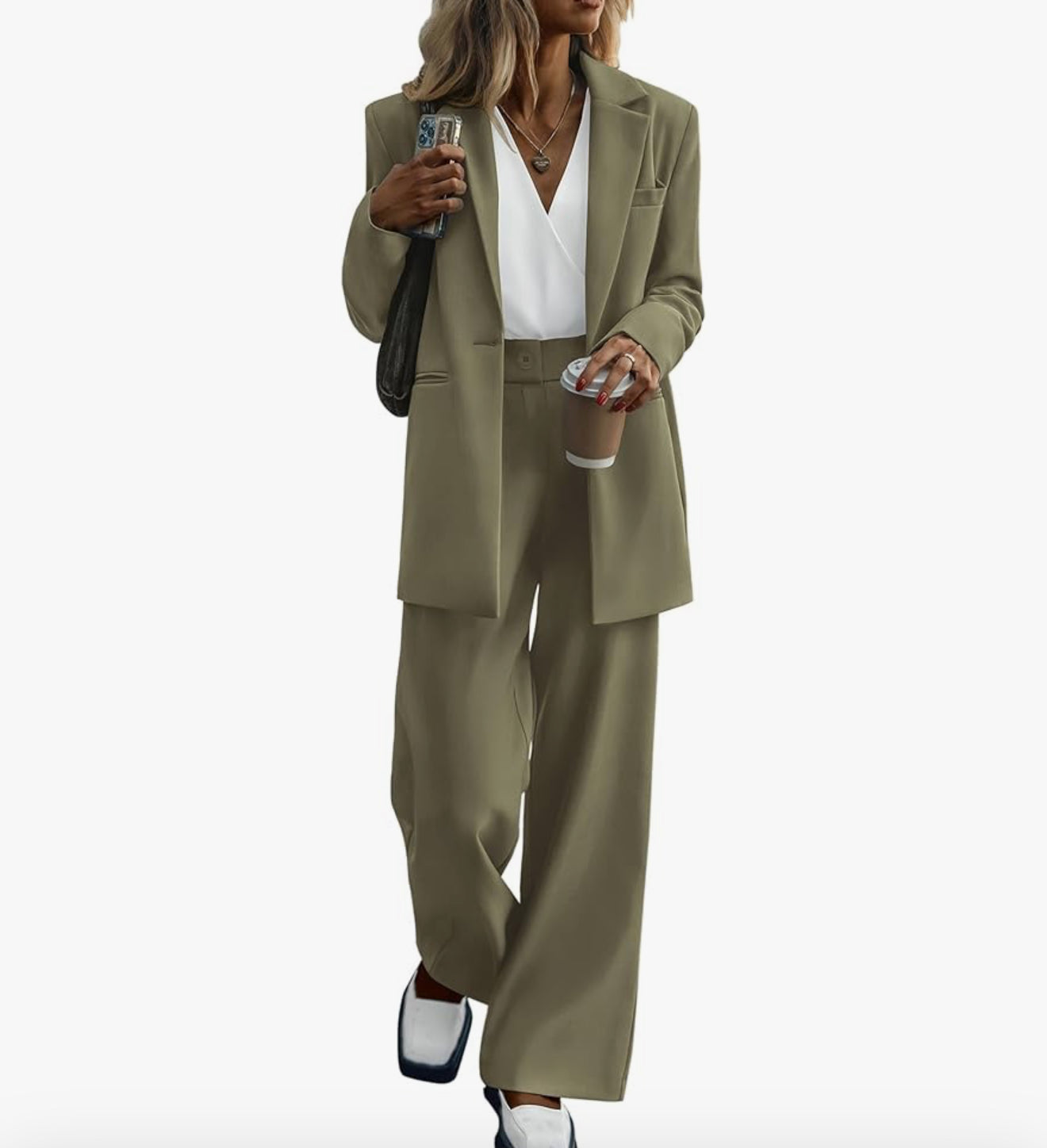 Olive suit